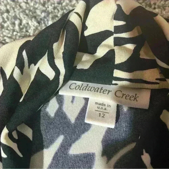 Coldwater Creek Ombre Shift Abstract Front Gather Dress Womens 12 USA - Picture 7 of 9